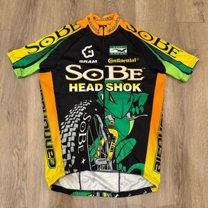 Vintage Sobe Head Shok Cycling Jersey Short Sleeve‎ Frog Bike Race Mens Medium